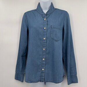 Taylor Stitch Chambray Long Sleeve Button Front Shirt Women's S
